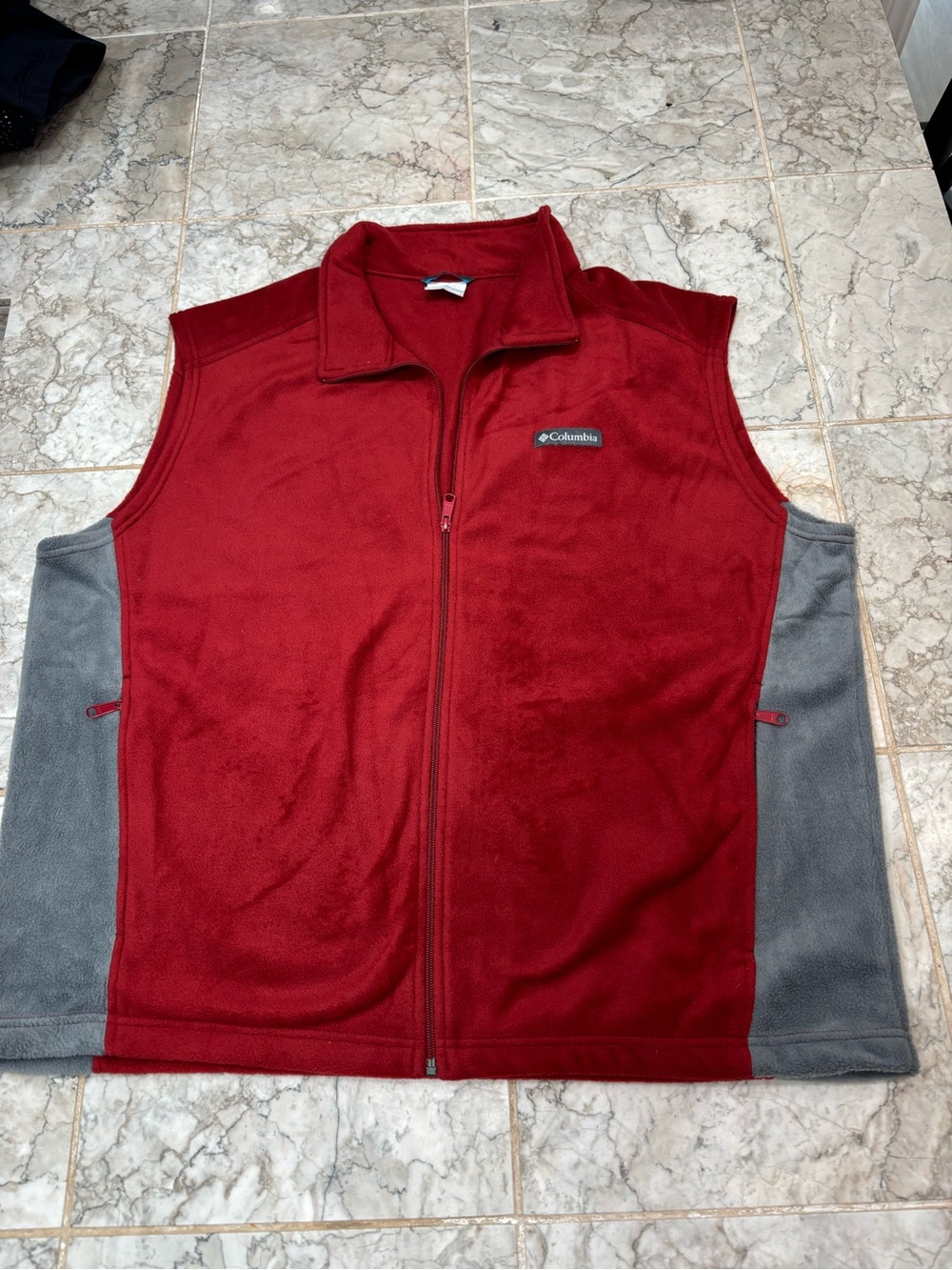 Columbia Vest Mens XXL Fleece Outdoors Hiking Full Zip Sleeveless Jacket